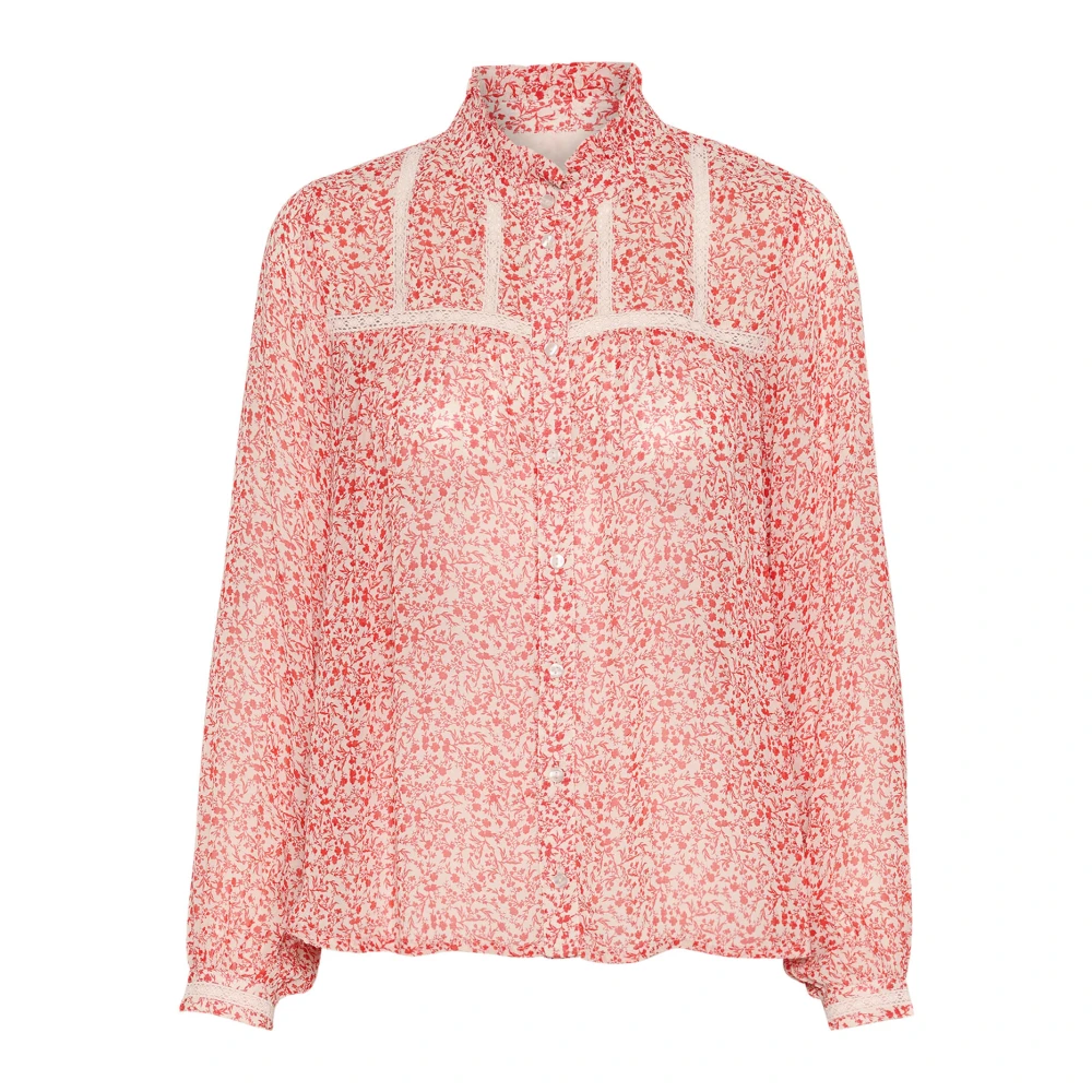 Part Two Vrouwelijke Blouse met Hoge Hals Red Dames