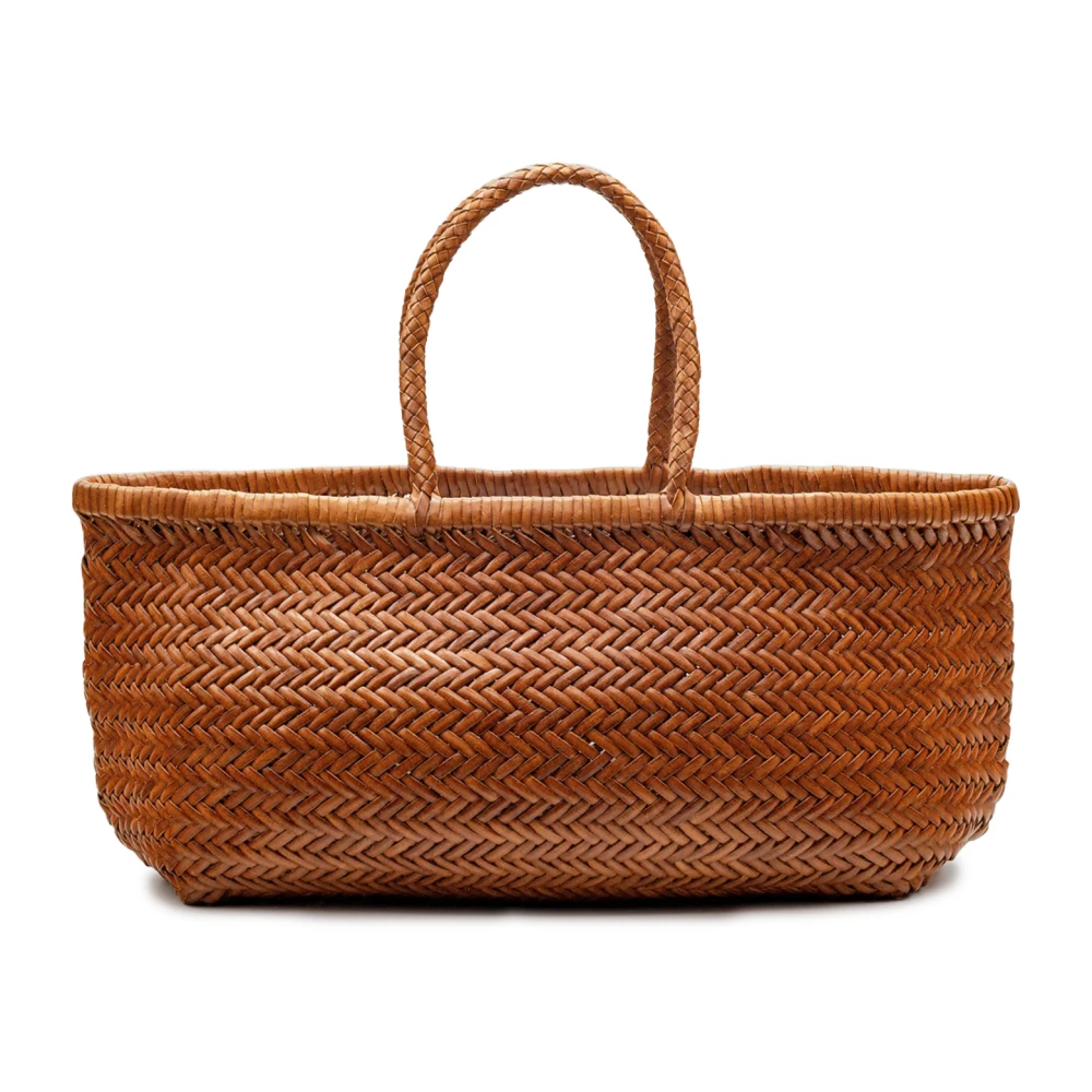 Dragon Diffusion Brown Shopping Bags, Female, One Size, Handwoven Leather Tote