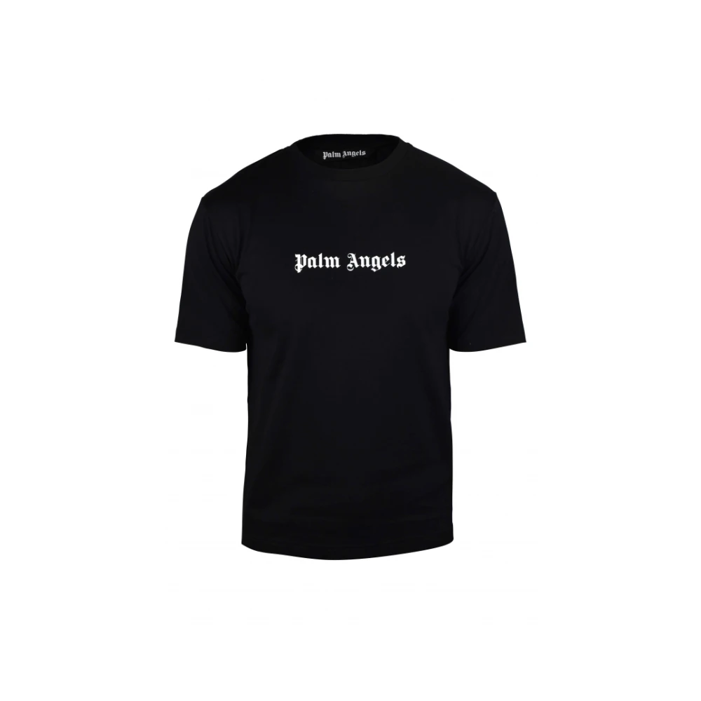 Palm Angels Homme Noir - T-Shirt À Manches Courtes Avec Logo Imprimé - Tops - Taille: Xl