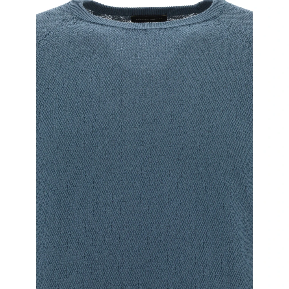 Roberto Collina Bouclé Sweater Blue Heren