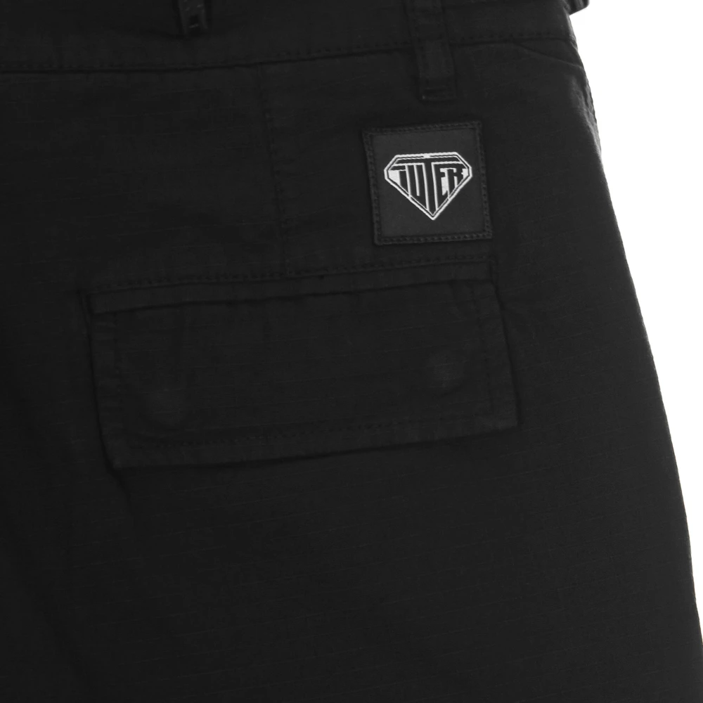 Iuter Zwarte Cargo Broek Ripstop Stof Black Heren