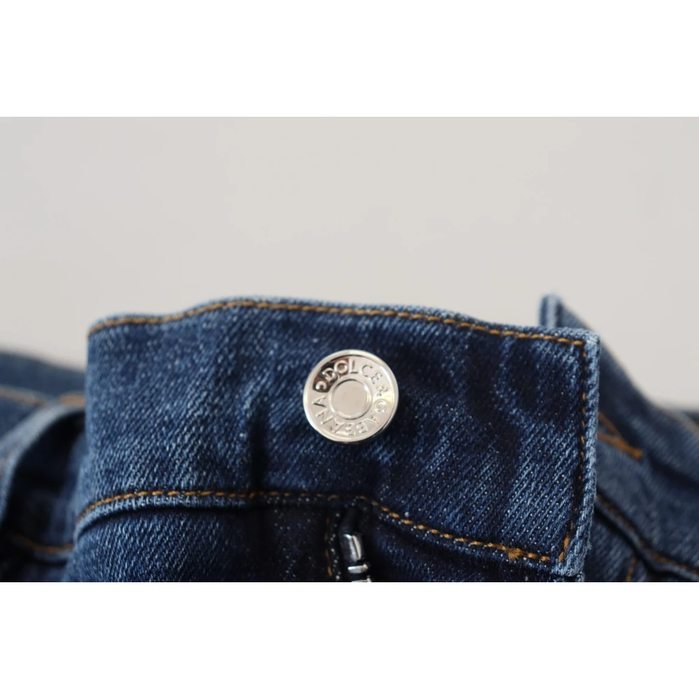 Dolce & Gabbana Elegante Blauwe Skinny Jeans Blue Heren