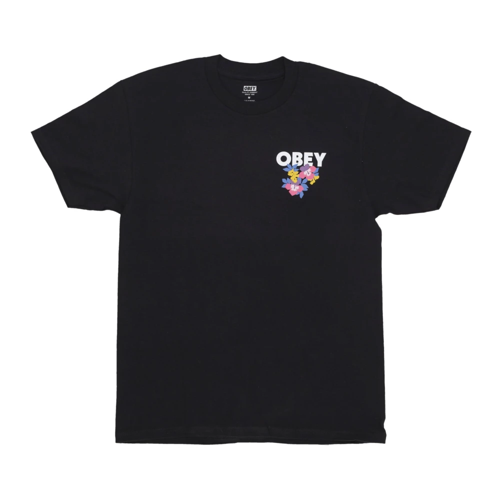 Obey Bloementuin Klassieke Tee Zwart Heren T-shirt Black Heren