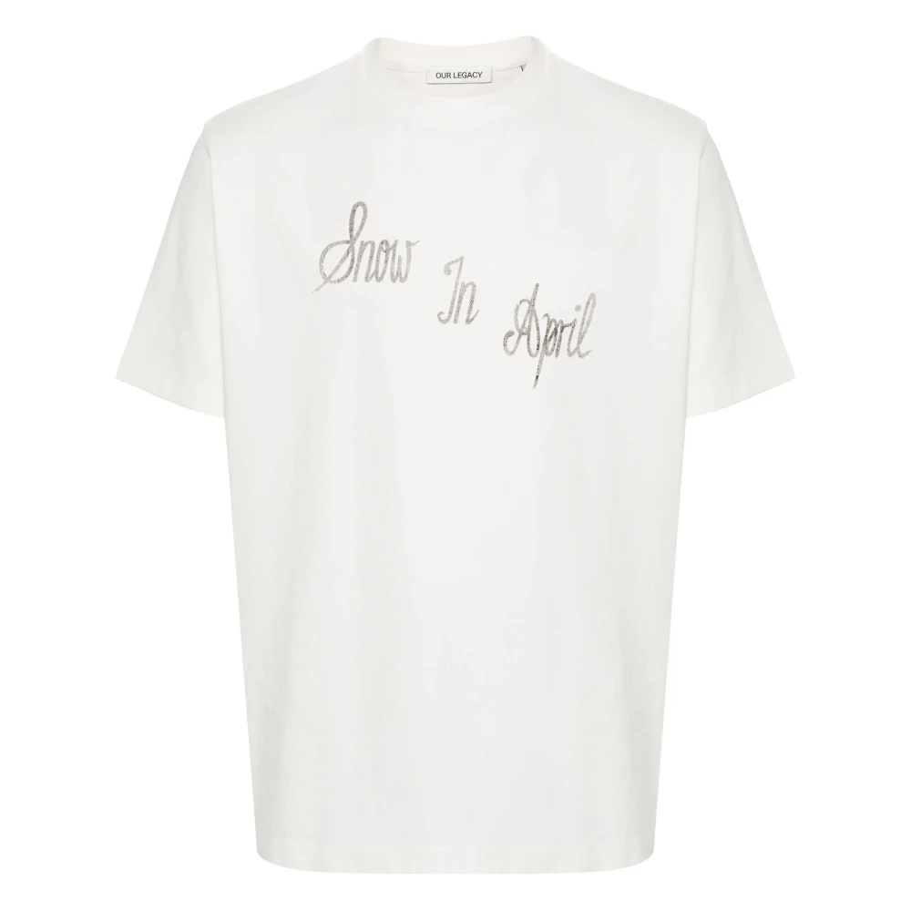Our Legacy Witte Ronja Print Box T-Shirt White Heren