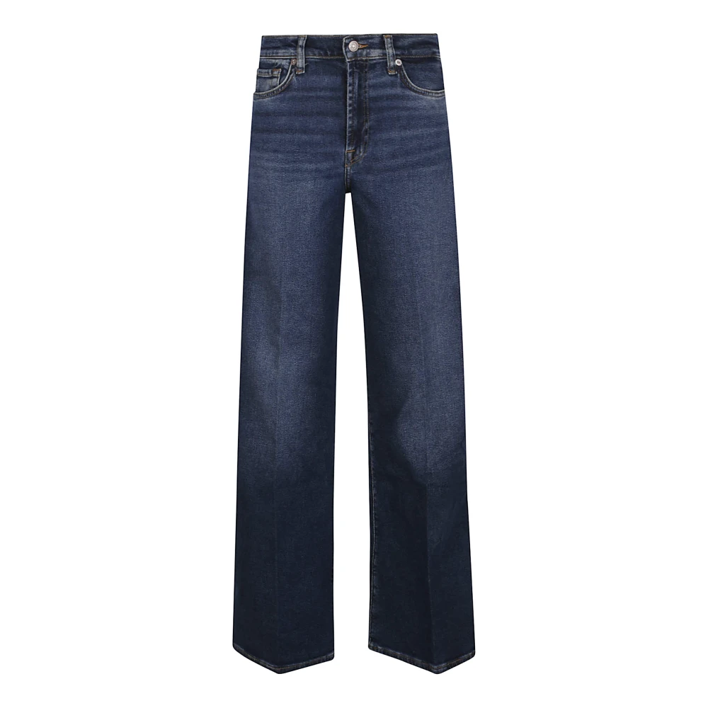 7 For All Mankind Women's Blue Wide Jeans, W25, Lotta Night Out Jeans