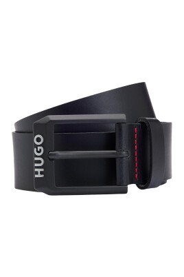ceinture-en-cuir-noir-avec-boucle-mate-logo