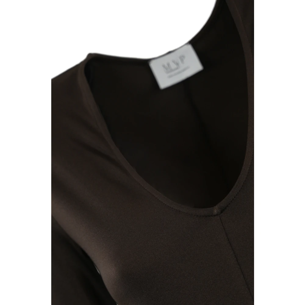 MVP wardrobe Lycra Body met Lange Mouwen Brown Dames