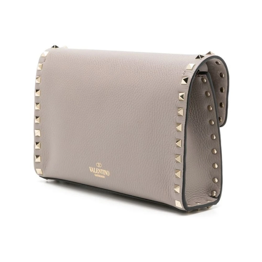 Valentino Garavani Grijze Pebbled Leren Crossbody Tas Gray Dames