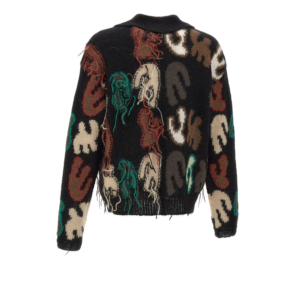 Andersson Bell Frayed Knit Vest Zwart Multicolor Heren