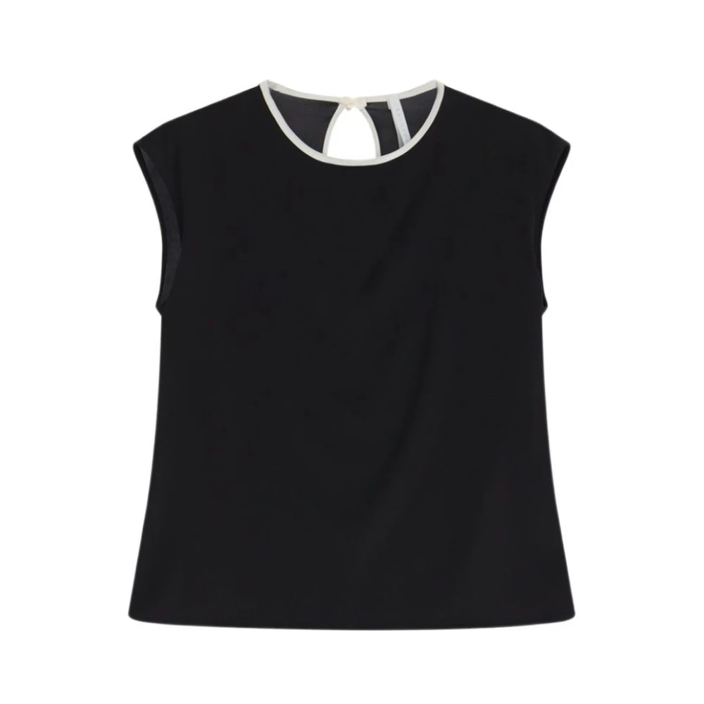 Imperial Mouwloze Top Black Dames