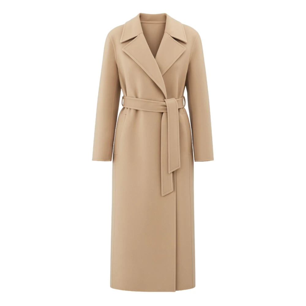Weekend Max Mara Women's Beige Belted Coats, Xs, Manu Coat