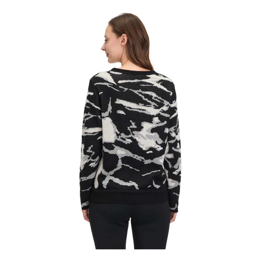 Betty Barclay Jacquard Gebreide Trui Jouw Nieuwe Favoriet Black Dames