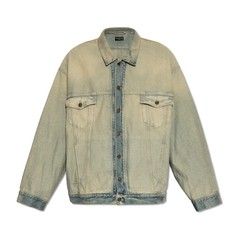 Balenciaga Oversized Denim Jas Blue Heren