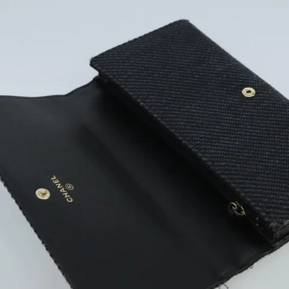 Chanel Vintage Pre-owned Canvas wallets Blue Dames