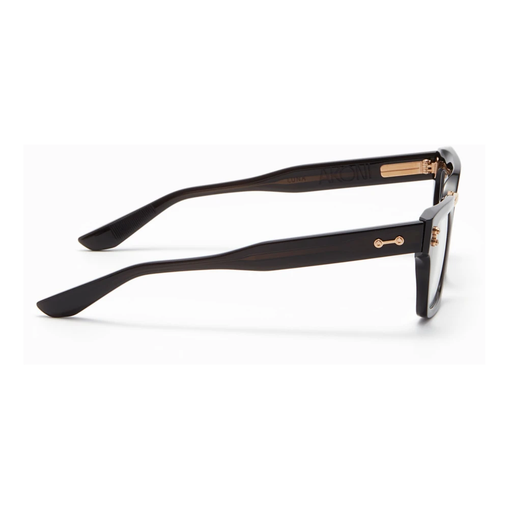 Akoni Zwarte Kristal Cat-Eye Bril Black Dames