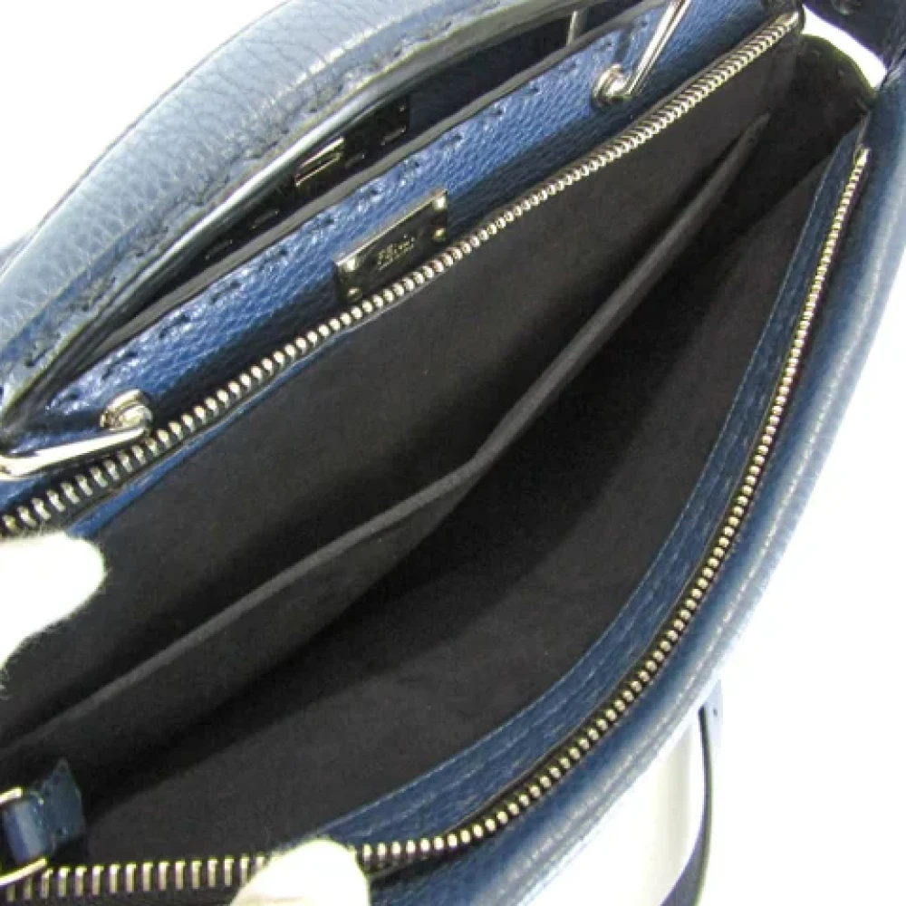 Fendi Vintage Pre-owned Leather handbags Blue Dames