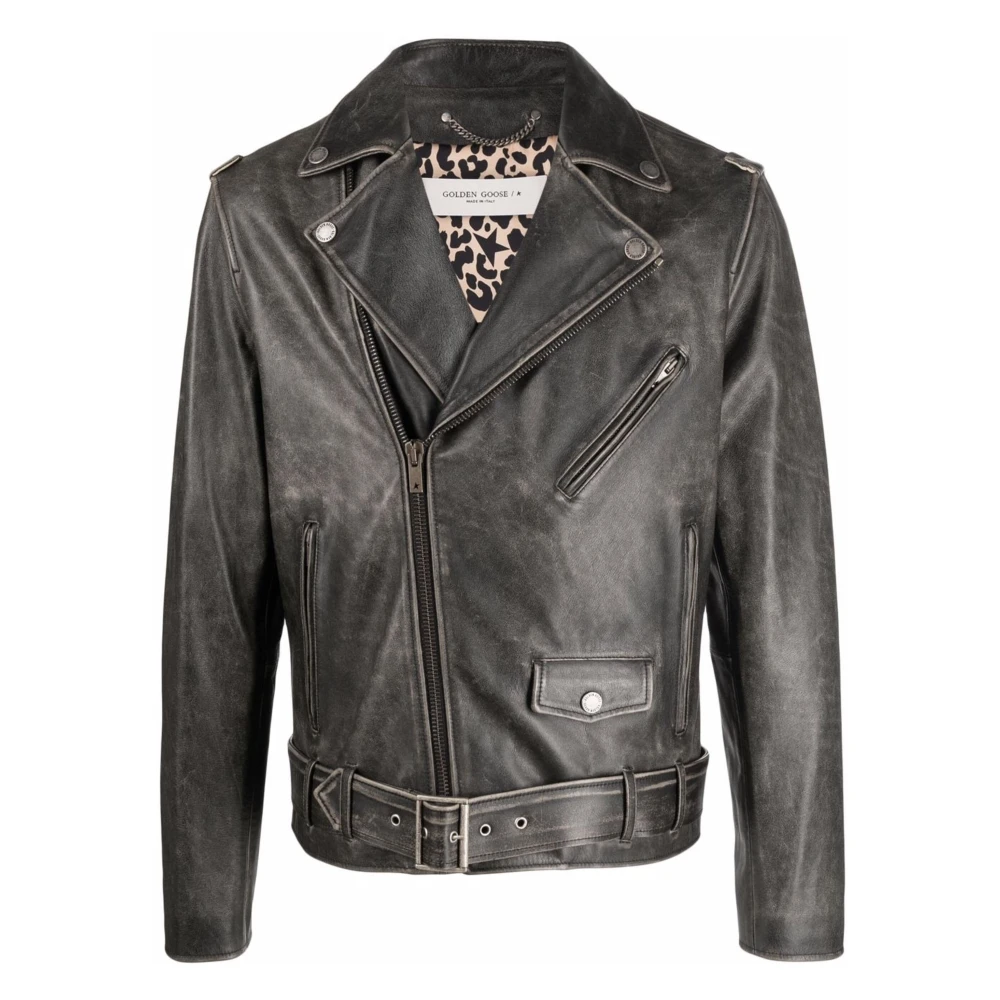Jackets > Leather Jackets - - Golden Goose - Modalova