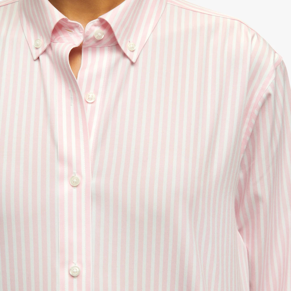 Brooks Brothers Roze relaxed fit kreukvrije stretch Supima katoenen blouse Pink Dames