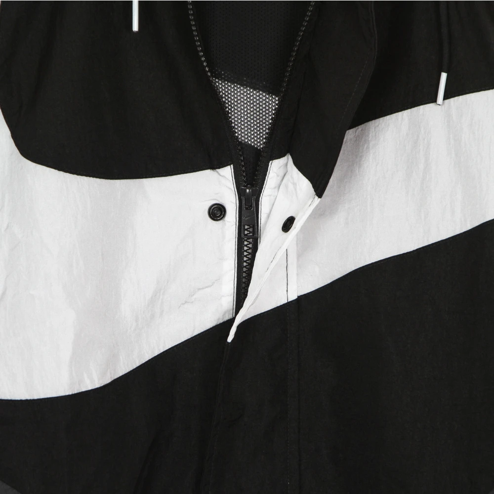 Nike Zwarte Windbreaker Jas met Swoosh Logo Black Heren