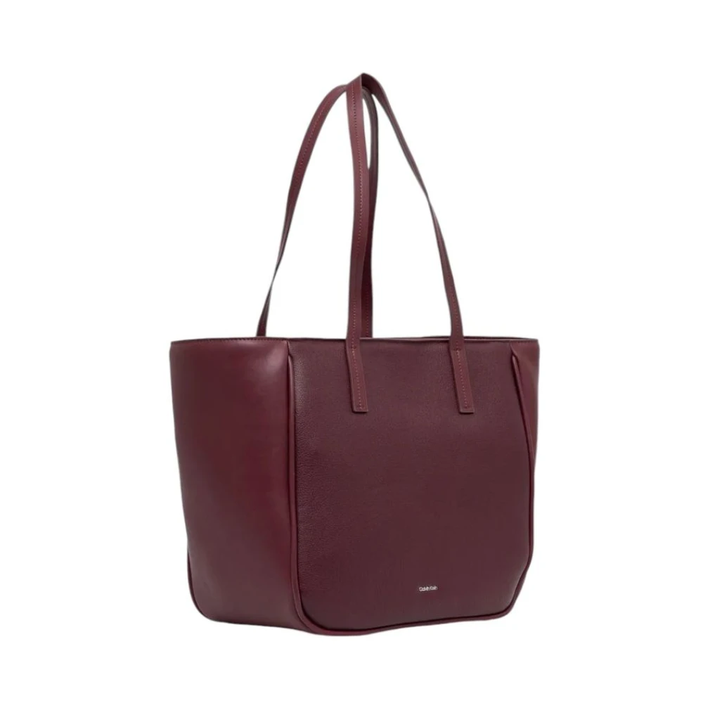 Calvin Klein Bordeaux Polyethyleen Handtas Herfst Winter Collectie Brown Dames