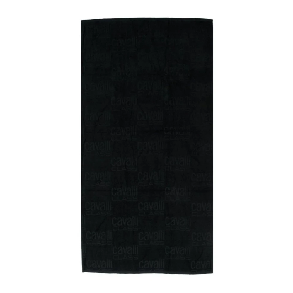 Just Cavalli Logo Strandhanddoek Unisex Volwassene Black Unisex