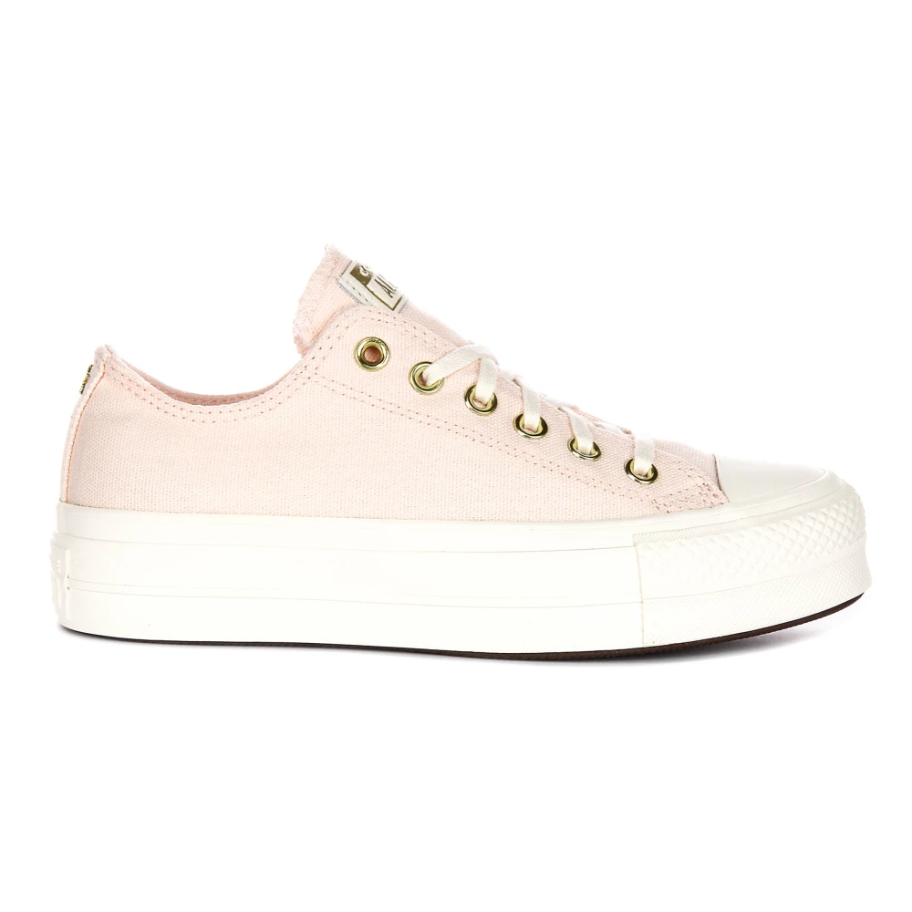 Converse Women's Pink Sneakers, 7 Uk, Rose Textile Trainers For
