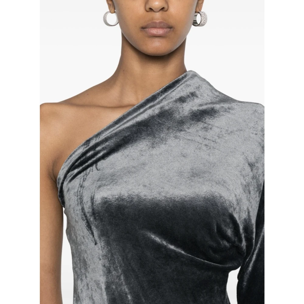Rick Owens Stalen Top voor Vrouwen Blue Dames