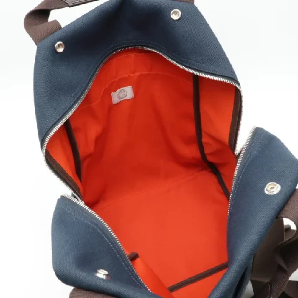 Hermès Vintage Pre-owned Canvas backpacks Blue Heren