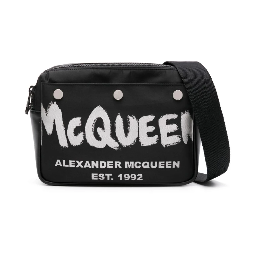 Alexander mcqueen Studded Leather Shoulder Bag Black Heren