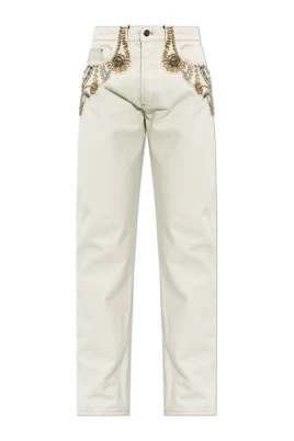 Embroidered Straight Jeans