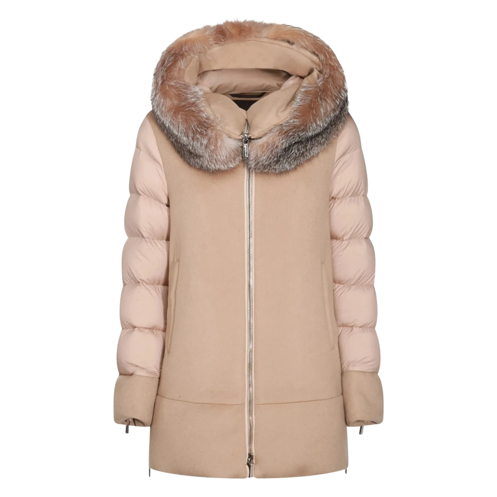 Moorer , Winter Jackets, Female, Brown, S, Fresia-Le Coat - Image 3