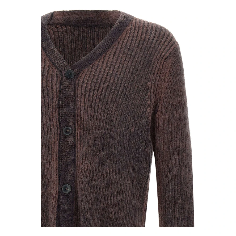 Paul Smith Heren wollen vest aubergine V-hals Brown Heren