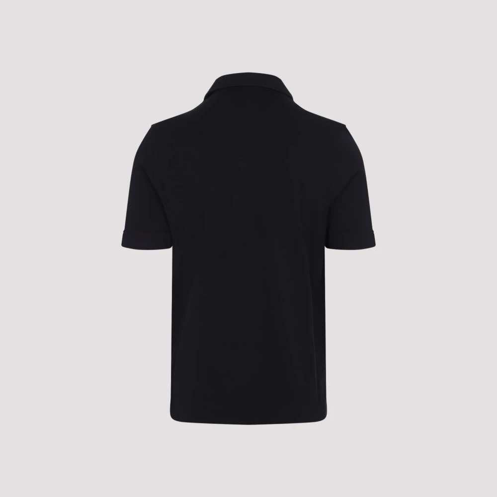 Moncler Klassieke Polo Shirt Blue Heren