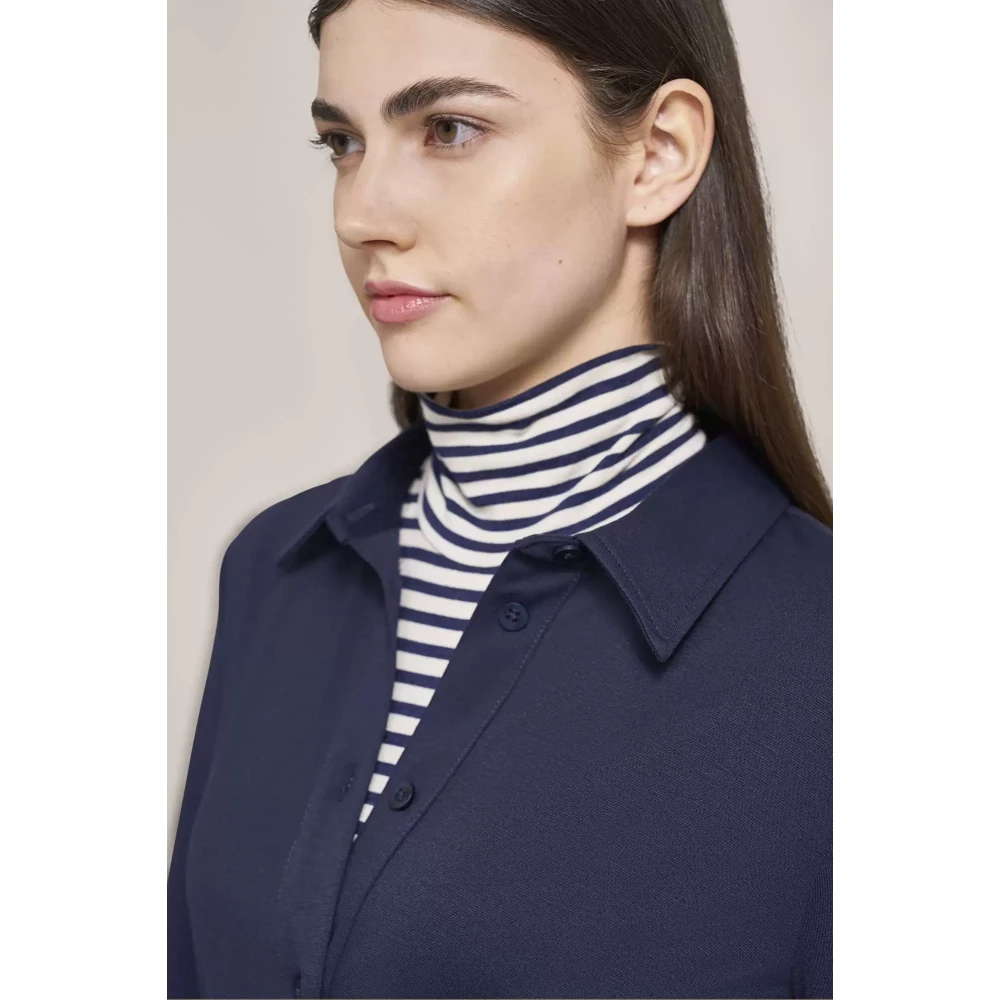 Bugatti Elastische jurk met zijsplitten Blue Dames