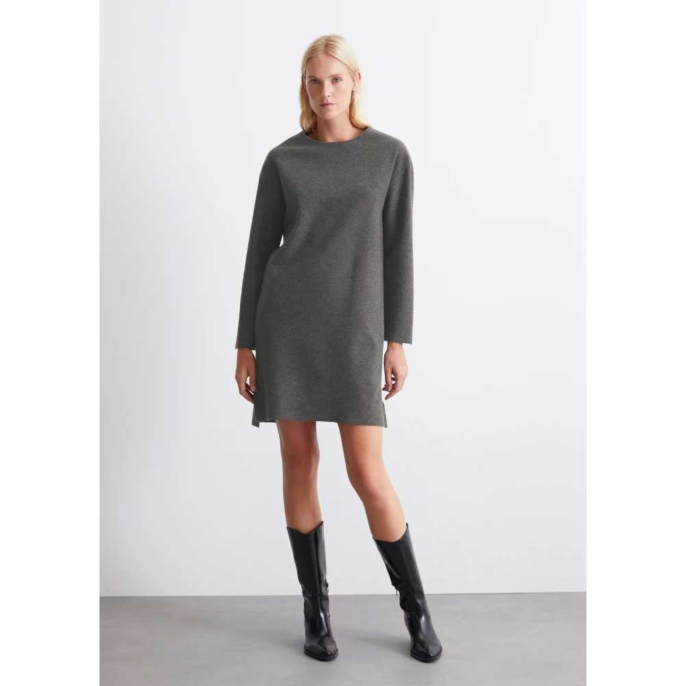 Marc O'Polo Wollen jurk los Gray Dames
