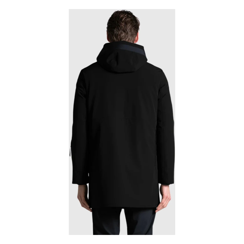 Duno Zwarte Parka met 3-laags stof Black Heren