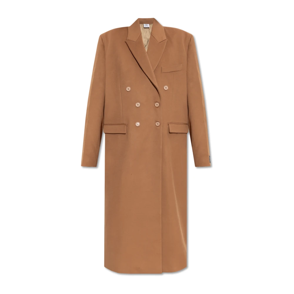 Vetements Wollen jas Beige Dames