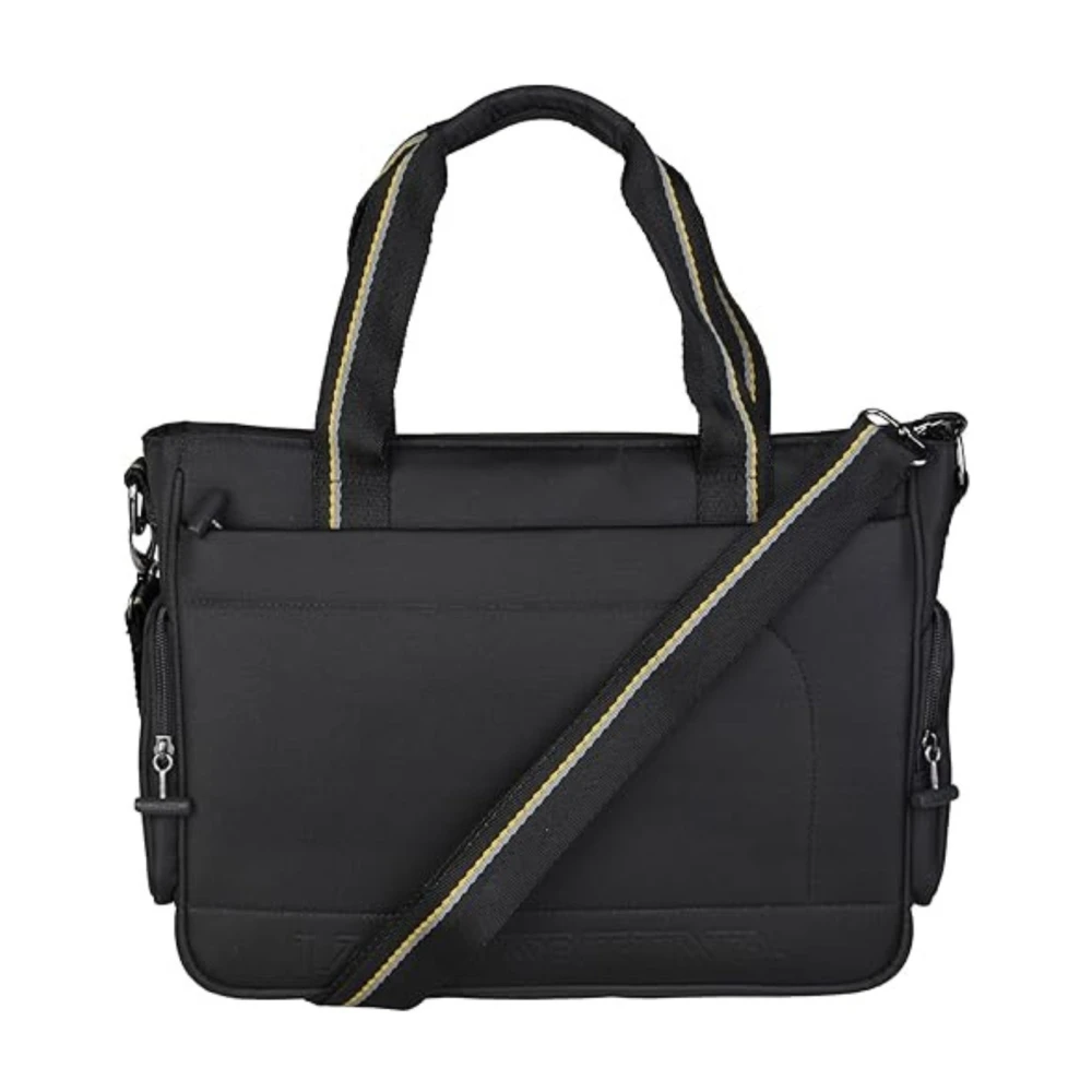 La Martina Women's Black Business Shoulder Bag With Full Zip