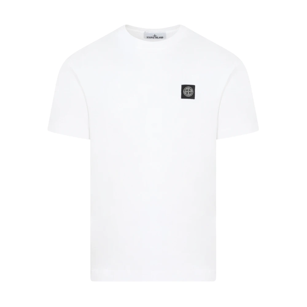 Stone Island Men's White Cotton T-Shirt Classic Style - T-Shirts - Xl- Tops