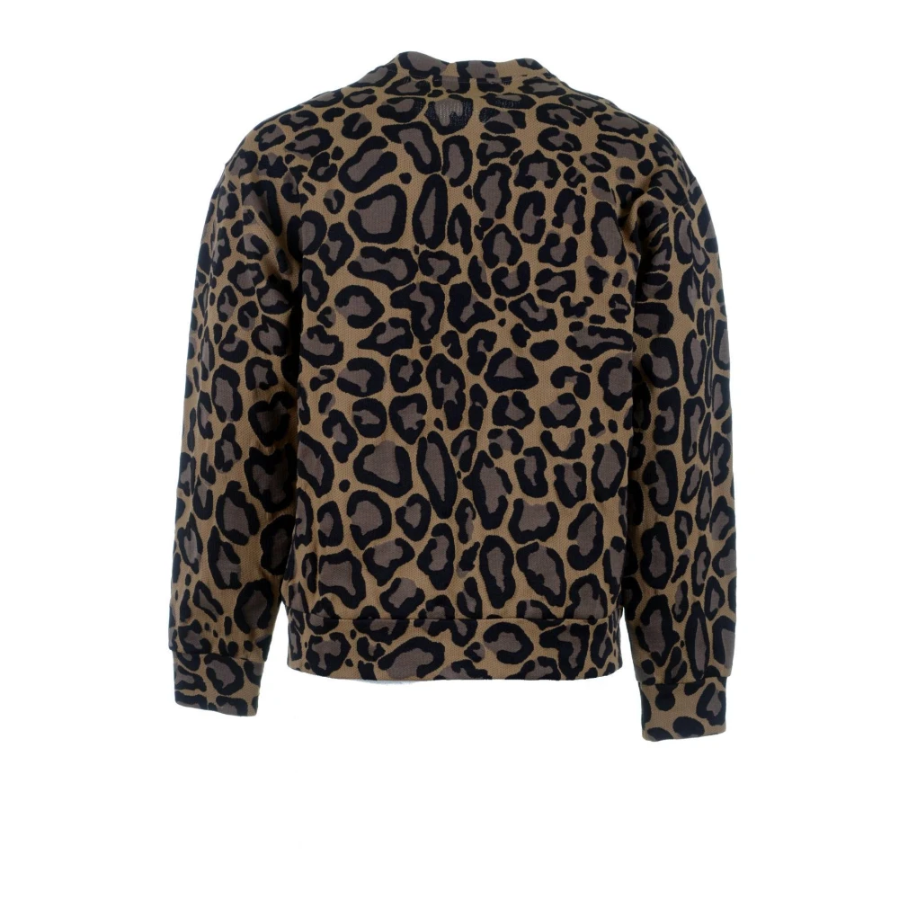 Dolce & Gabbana Dierenprint Jacquard Sweatshirt Brown Heren