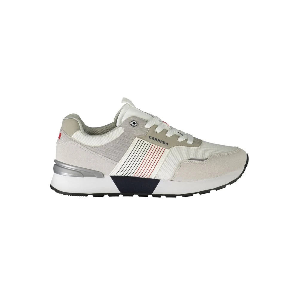 Carrera Uomo Multicolor Sneaker Sportivo In Poliestere Bianco Con Dettagli A Contrasto