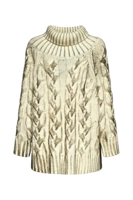 Cable Knit Turtleneck Sweater