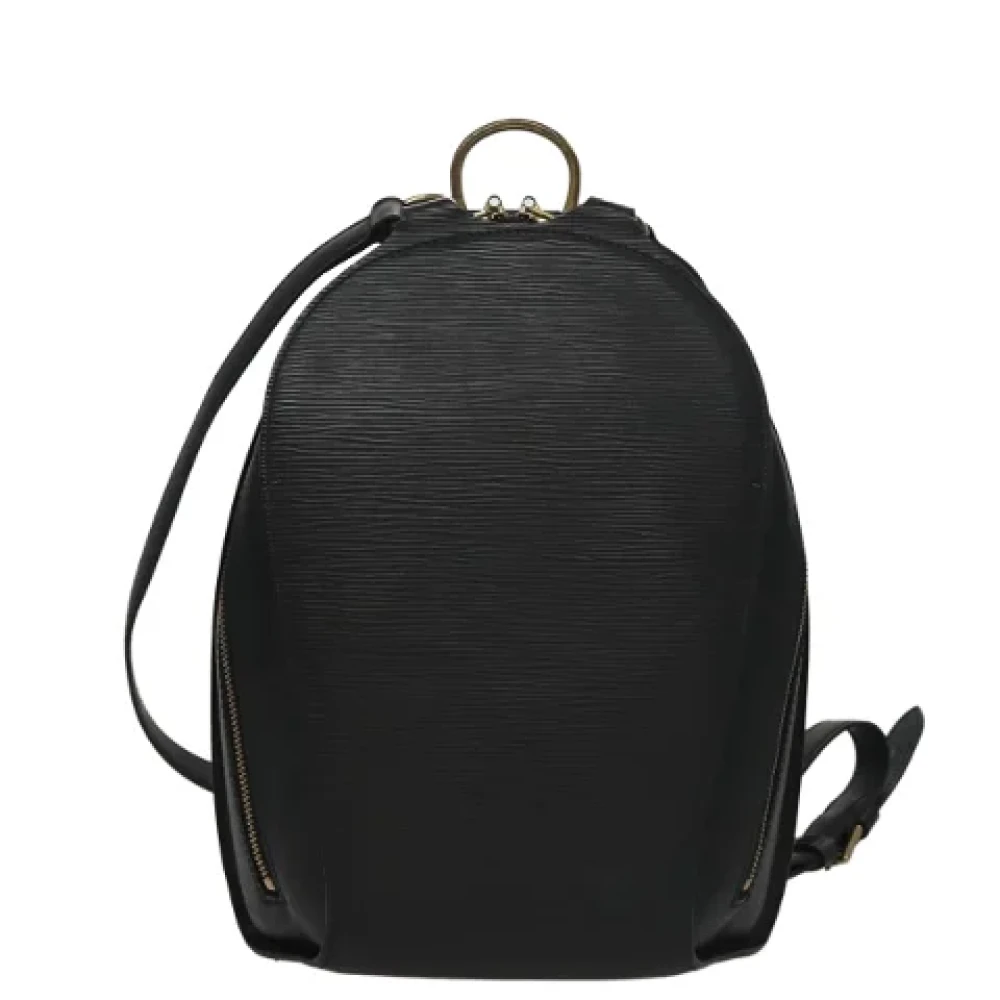 Louis Vuitton Vintage Pre-owned Leather backpacks Black Dames