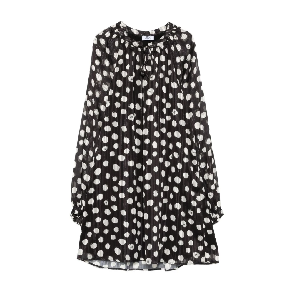 Liu Jo Vrouw Zwart Elegante En Wit Jurk