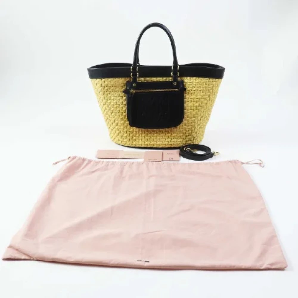 Miu Pre-owned Fabric handbags Black Dames