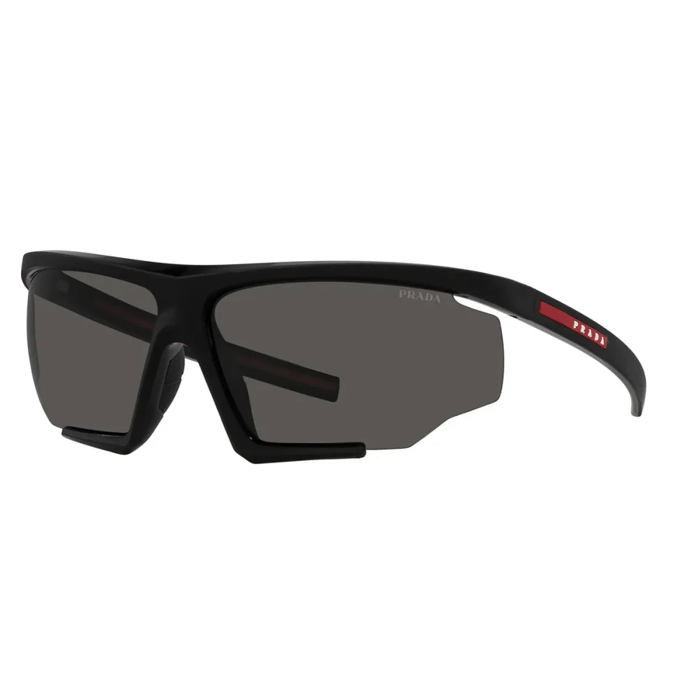 Prada Men's Black Sunglasses, One Size, Sporty Irregular Sunglasses Linea Rossa