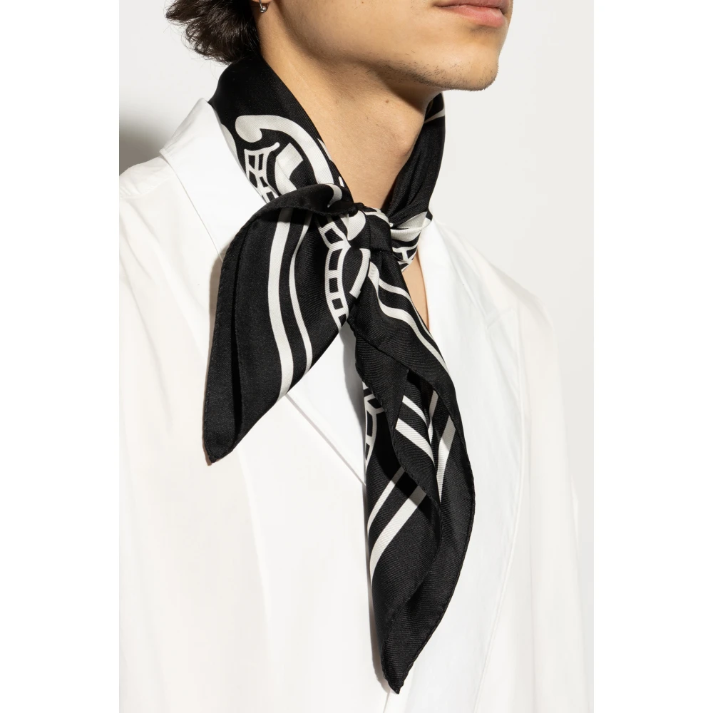 Dolce & Gabbana Zijden sjaal Black Heren