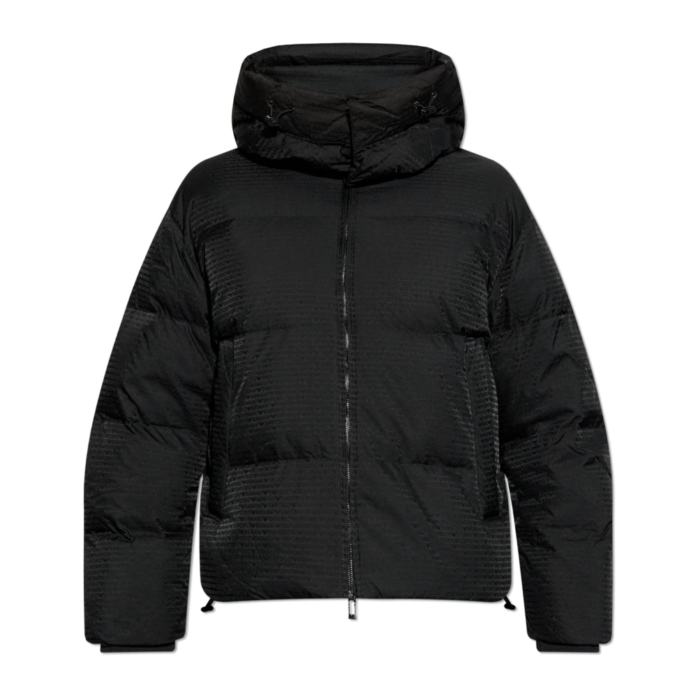 Emporio Armani Donsjack met monogram Black Heren