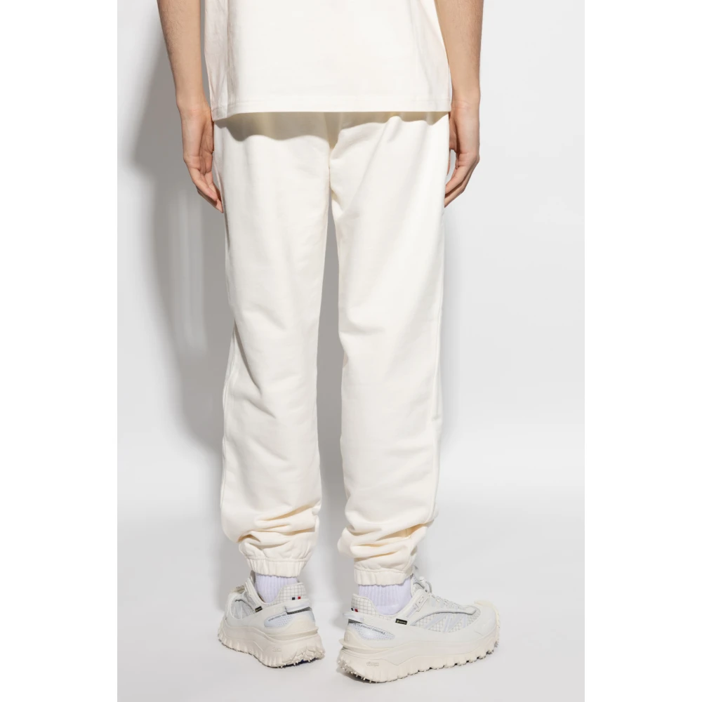 Moncler Sweatpants met logo Beige Heren