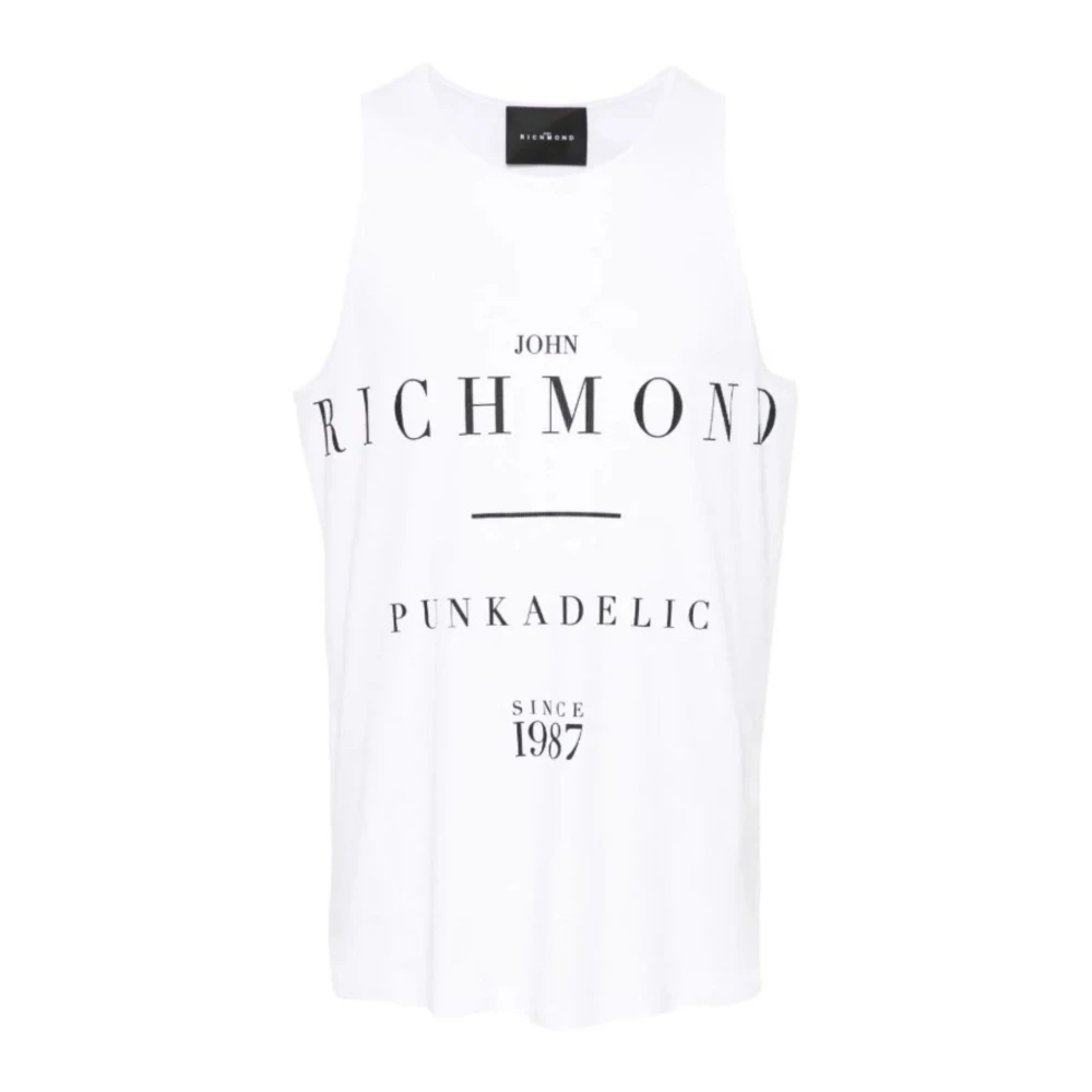John Richmond Heren Singlet Tank Top White Heren